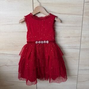Elegant Red Kids Formal Dress
